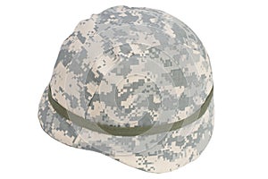 us army kevlar helmet with camouflaged cover