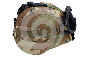 Us army kevlar helmet with goggles