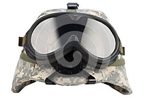 us army kevlar helmet with goggles