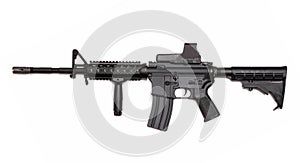 US Army M4A1 rifle with holographic sight. photo