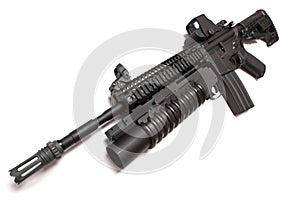 US Army M4A1 tactical carbine with M203 louncher. photo