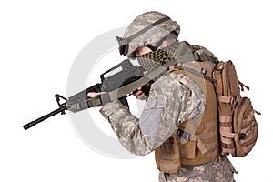US ARMY soldier with m4 rifle