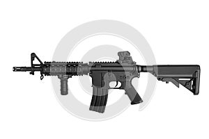 US Army weapon M4A1 carbine isolated on white background photo