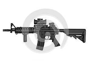 US Army weapon M4A1 carbine isolated on white background