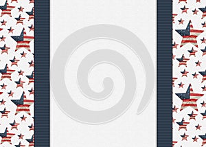 US border with flag star on white