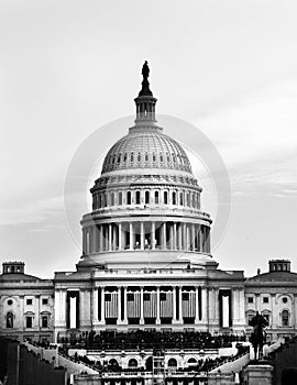 US Capitol Black and White photo