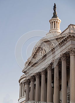 US Capitol Building dome withStatue of Freedom, Washington, DC, USA