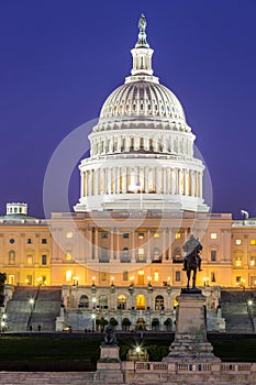 US Capitol Building dusk