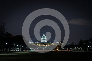 US Capitol Building at Night