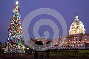 US Capitol Building at night in Washington, D.C