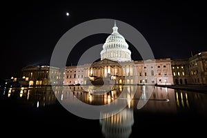 US Capitol building at night - Washington DC