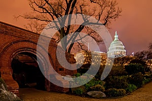 US Capitol Building in spring-