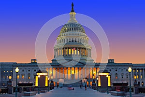 US Capitol Building at sunset