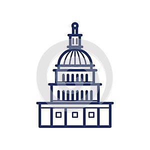 US capitol building. Vector illustration decorative design