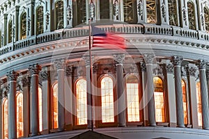 US Capitol Dome Flag North Side Washington DC