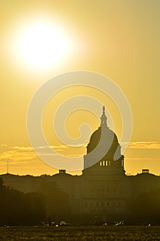 US Capitol dome silhouette, Washington DC