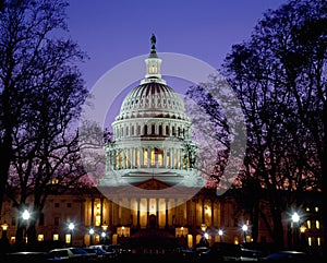 US Capitol at dusk, Washington DC