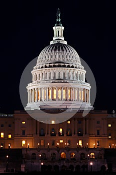 US Capitol at night, Washington, DC