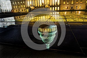 US Capitol Reflection North Side Night Stars Washington DC