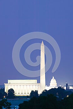 US Capitol and Washington Monument
