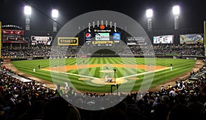 US Cellular Baseball Field at Night