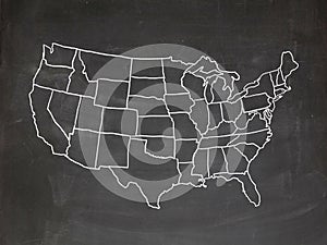 US chalkboard