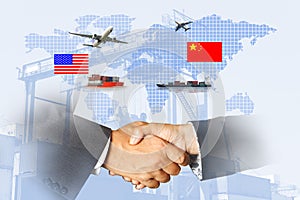 US and China as two opposing cargo freight