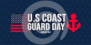 us coast guard birthday background template. Holiday concept. background, banner, placard, card, and poster