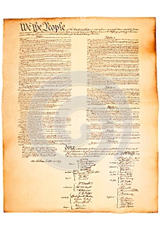 US Constitution on Parchment paper