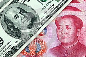 US dollar and Chinese yuan photo