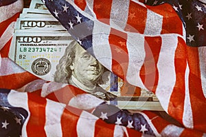 US Dollar currency, Banknotes of America, money and finance