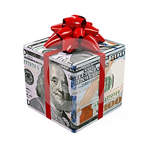 US Dollar Money Gift Box