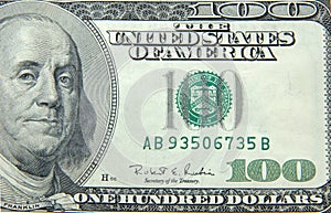 US dollar one hundred bill