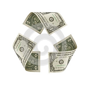 US Dollar Recycle Symbol