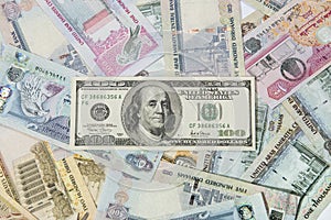 US dollar and UAE Dirhams