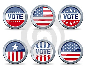 US Election Campaign Buttons