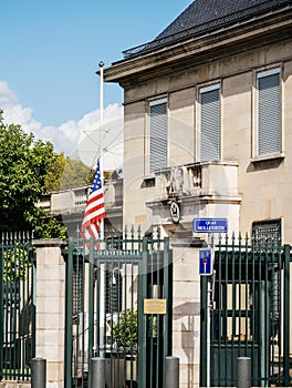 US Embassy flag half-mast after attacks killing in Las Vegas