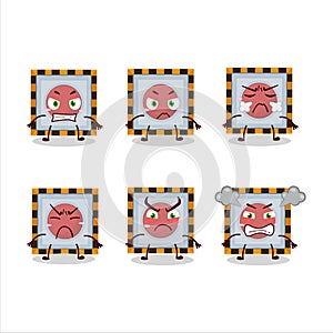 Among us emergency button cartoon character with various angry expressions