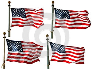 US Flag on Pole