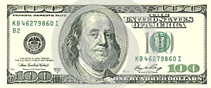 US Franklin 100 dollar bill