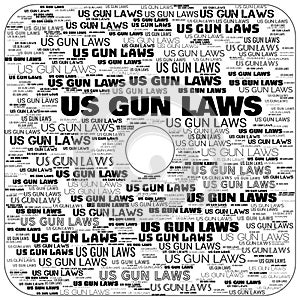 US Gun Laws Header Background Text Illustration