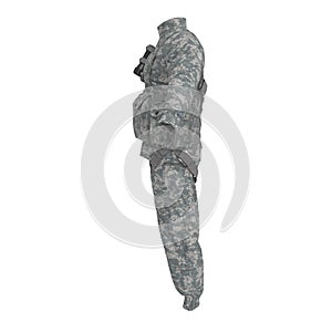 US Helicopter Pilot Uniform on white. 3D illustration