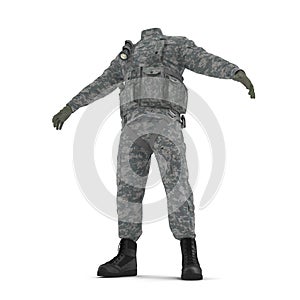 US Helicopter Pilot Uniform on white. 3D illustration