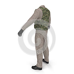 US Helicopter Pilot Uniform on white. 3D illustration