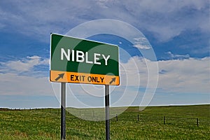 US Highway Exit Sign for Nibley