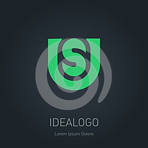 US initial logo. US initial monogram logotype. Vector design element or icon.