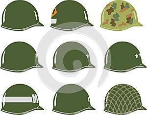 US M1 Army Helmets of WW2 photo