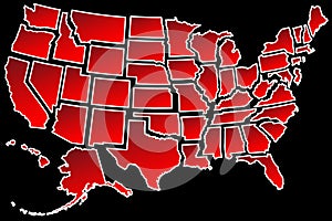 US Map 50 United States borders photo