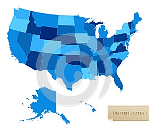 US map - United States map with all 50 states