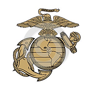 United State Marine Corps Eagle Globe and Anchor ega design photo